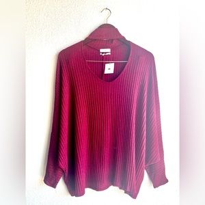 Urban Outfitters Burgundy Batwing Top